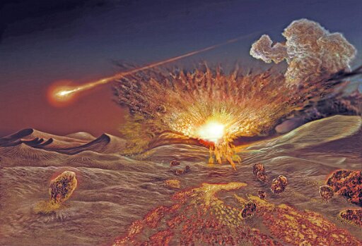 Meteorite impact in the Rub' al Khali