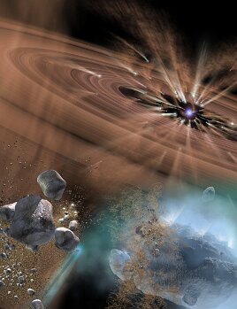 Dusty halo around white dwarf star
